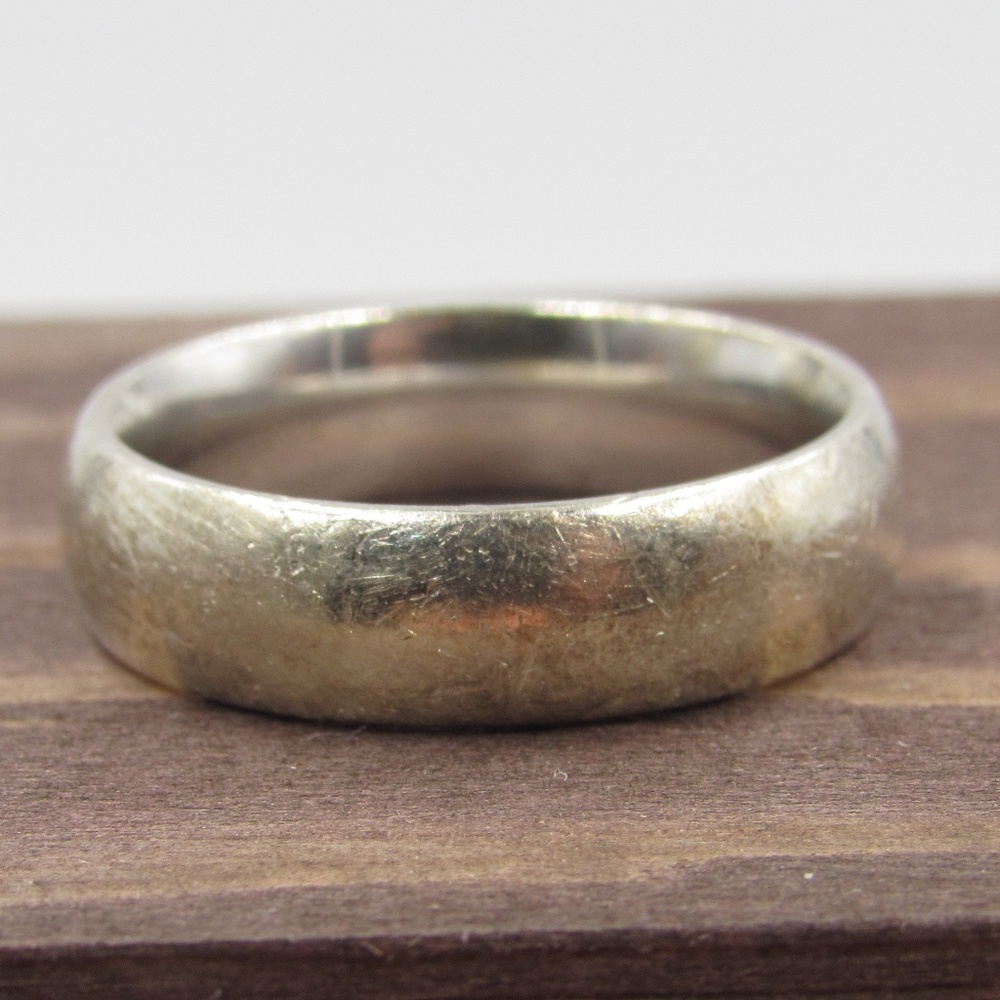 Size 6 Sterling Silver Simple Rustic Band Ring